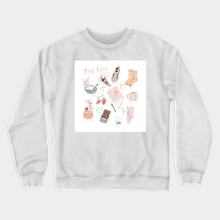 Self care print Crewneck Sweatshirt